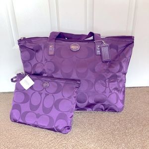 Coach Signature Packable Getaway Tote